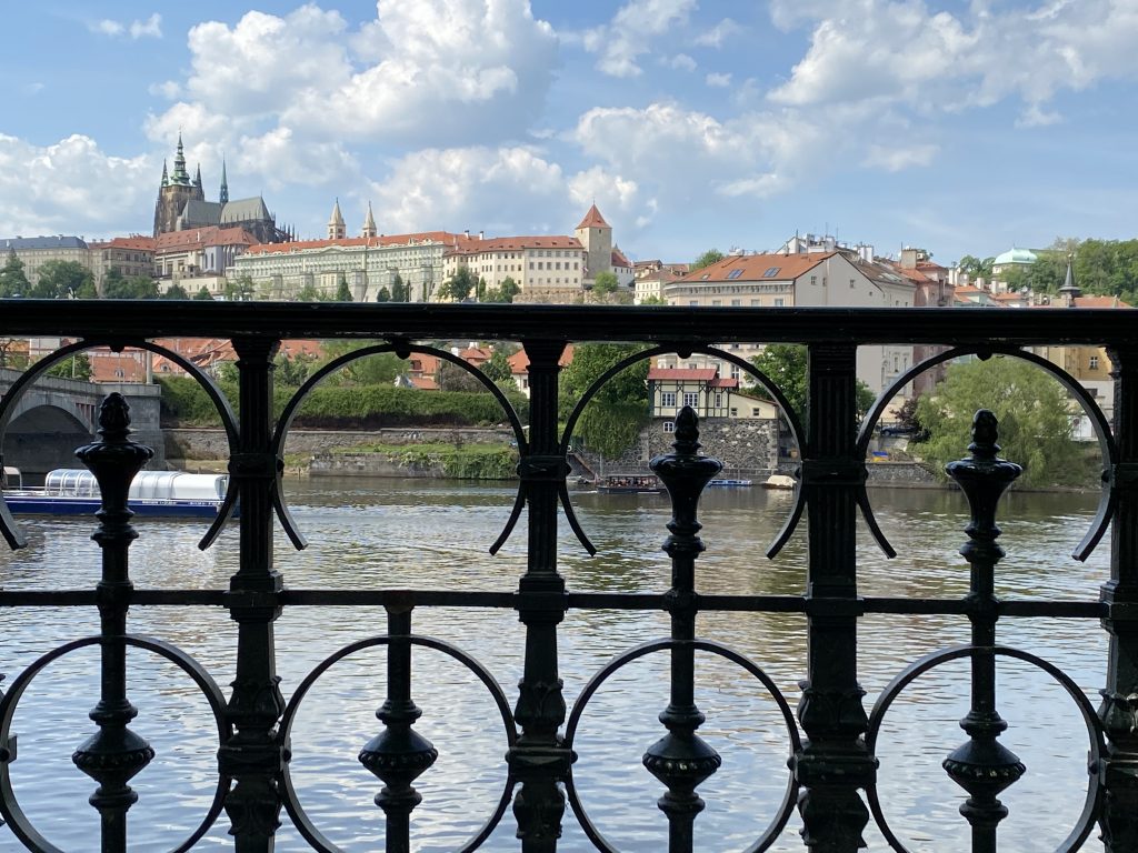 View on Prague Castle from Rudolfínský Park