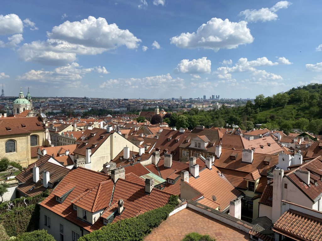 The view over the city from Hradčany