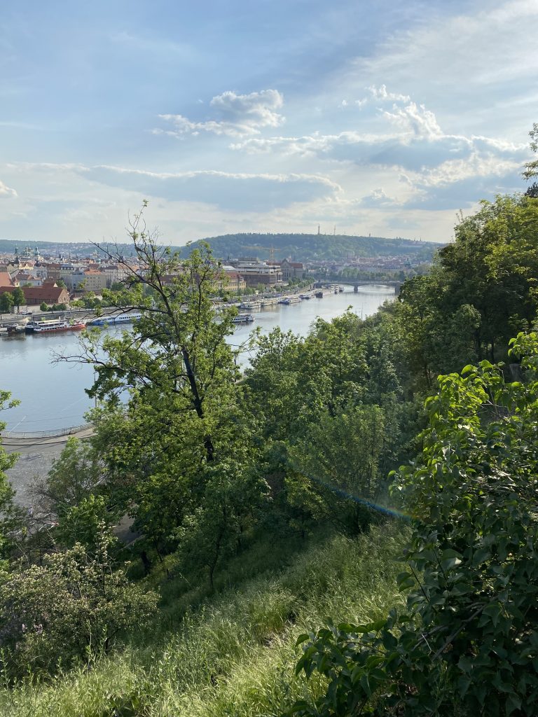 View of Vltava River from Letná Park