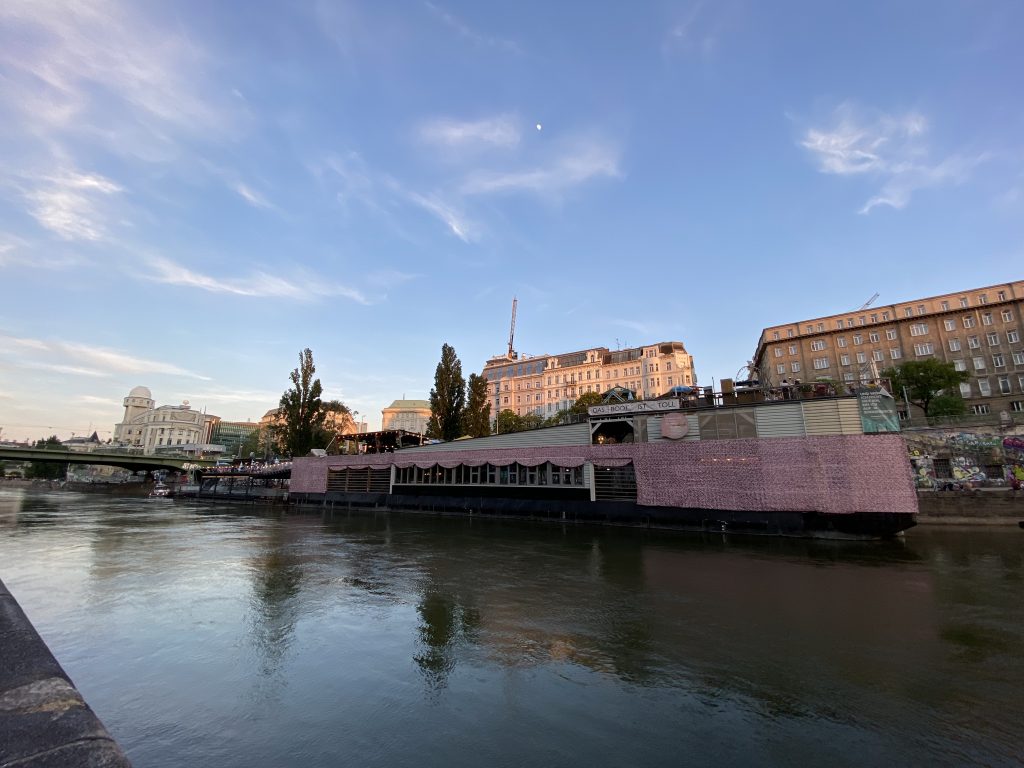 Danube Kanal and the Moon