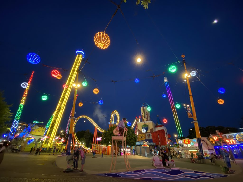 Guy Shitting Money at Prater by Night