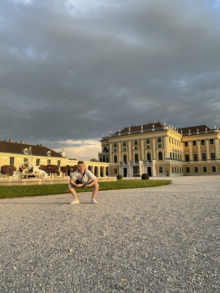 Squatting Peacefully in front of Schönbrunn