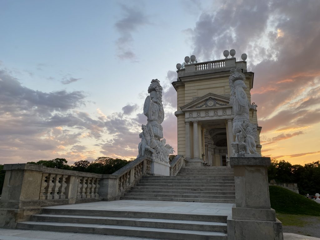 Sideview of the Gloriette in Schönbrunn
