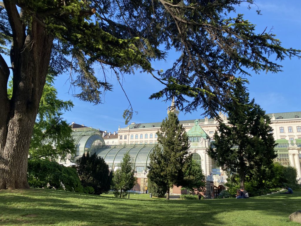 Inside of Burggarten with View on the Palm House