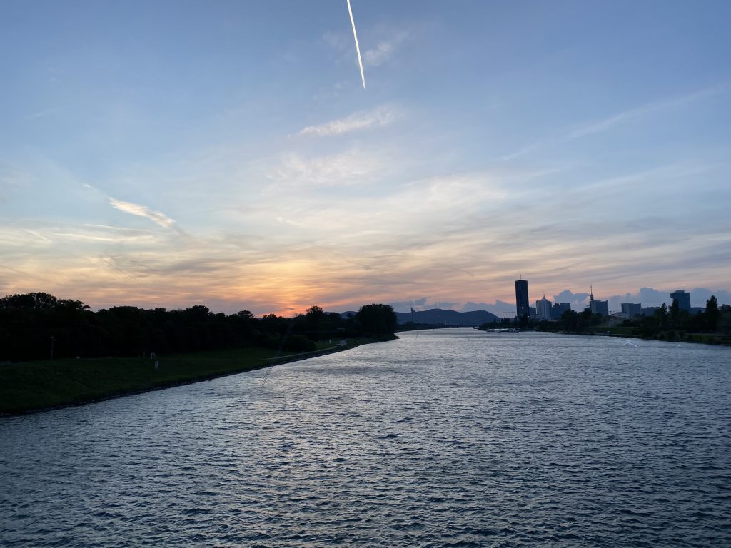 Sunset View at River Danube