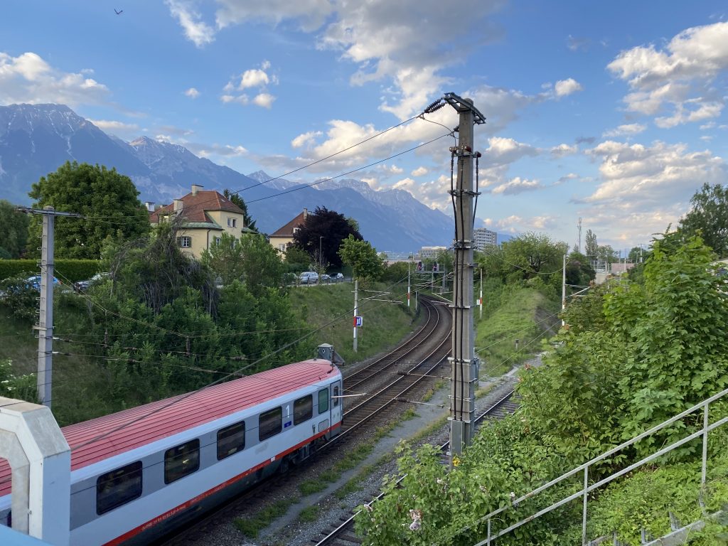 Choo Choo train passing by in Innsbruck